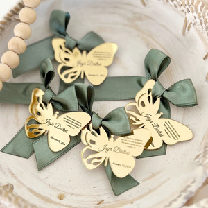 Recuerdos de <span class=keywords><strong>Bautizo</strong></span> Personalizados con Mariposas, Etiqueta de Acrílico Espejo <span class=keywords><strong>para</strong></span> <span class=keywords><strong>Bautizo</strong></span>, Regalos de Agradecimiento Personalizados <span class=keywords><strong>para</strong></span> Invitados - Product Image 4