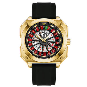 男性用ファッションパーソナライズ時計ブランドシリコーンストラップルミナスダイアルスクエアウォッチカスタムロゴカジノルーレット - Product Image 6