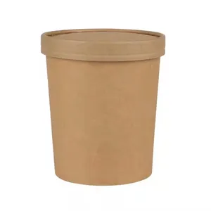 Disposable paper soup cup with lid custom printing eco friendly cups for soup