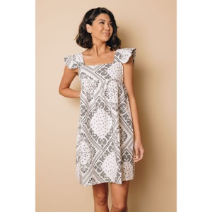 TD Pisces Boho abito elegante con collo quadrato gotico stile ufficio da donna decorazioni con cerniera drappeggiate per l'ufficio estivo Beach Club