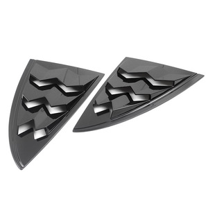 Couverture de vitre latérale arrière Tesla Model 3, texture carbone noir brillant, 14,0x9,4 pouces, autocollant protecteur à lamelles - Product Image 4
