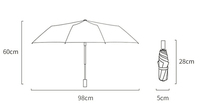 Parapluie solaire double couche pour femme, en titane argenté, pliable, avec revêtement noir, protection solaire UPF50, super protection solaire