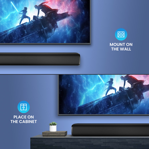 Small Sound Bar for TV, PC, Gaming, Surround Sound System, <strong>Mini</strong> TV Speaker <strong>Soundbar</strong> with Bluetooth/ARC/Optical/AUX/USB - Product Image 3
