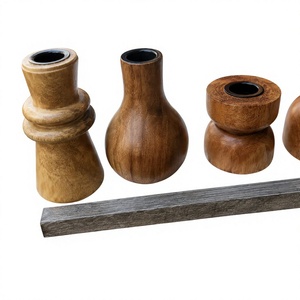 ชุดเชิงเทียนไม้ทำมือสำหรับเทียนทีไลท์ ของตกแต่งบ้าน วางกลางโต๊ะ - Product Image 4