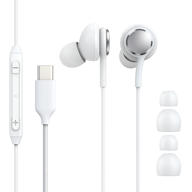 USB Type C Earphones Stereo Wired in Ear Earbuds with Microphone Sport Gaming Headset for Samsung Galaxy Note 10 Xiaomi Huawei