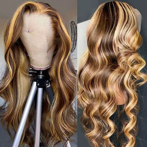 Perruque frontale en cheveux vierges brésiliens HD transparente, avec mèches, sans colle, densité 180%, pour femmes noires, pré-épilée, cheveux courts de bébé - Product Image 3