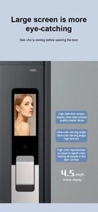 Dernier modèle de serrure de porte intelligente électrique biométrique à reconnaissance faciale et empreintes digitales, <span class=keywords><strong>interphone</strong></span> WiFi Tuya <span class=keywords><strong>pour</strong></span> portail et portes en bois - Product Image 4