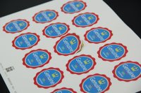 Etiquetas Adhesivas Personalizadas con Emblema de Fresa, Impresas a Color, Resistentes a los Rayos UV, para Cajas de Regalo, Productos de Postres y Snacks