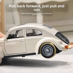 Modelo de Coche Clásico de Metal Fundido a Presión a Escala 1/36, con 3 Puertas que se Abren, Función de Retroceso, Vehículo Retro Clásico de Aleación, Juguetes de Coche Certificados - Product Image 5