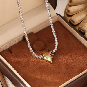 Collar de Moda Personalizado de Acero Inoxidable 316L con Baño de Oro PVD de 18K, Joyería Fina, Collar de Zirconia Tipo Tenis para Mujer - Product Image 4