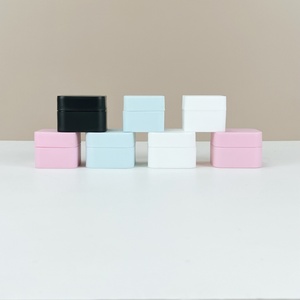 Eco Friendly Hand Cream <b>Jar</b> Packaging Square White Black Blue Pink 5g 10g 20g 30g 50g <b>Plastic</b> PP Cosmetics Face Cream <b>Jar</b> - Product Image 5