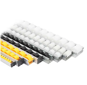 Riel de flujo de <span class=keywords><strong>Metal</strong></span> plateado de alta calidad, pista de rodillo deslizante, hoja de hierro de aleación de aluminio duradera para tira fluida de andamio - Product Image 5