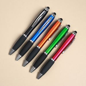 Wholesale Newest <b>Cheap</b> 2 1 Custom Logo Promotional Smooth Writing Plastic Ballpoint Pen Black Ink 1.0Mm Tip for <b>Gifts</b> - Product Image 1