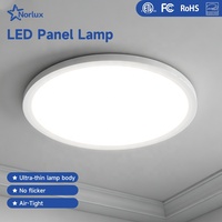 Plafonnier LED ultra-plat à montage en surface pour hôtel et salon, éclairage intérieur haute luminosité, 12W 18W 24W 32W 40W, en polycarbonate