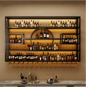 Estantes para Vino de Acero Inoxidable Resistentes al Agua y Duraderos, Estilo Art Deco, Modelo EX643 JYF, para Exhibición en Piso, Decoración para Bares y Restaurantes al Aire Libre - Product Image 3