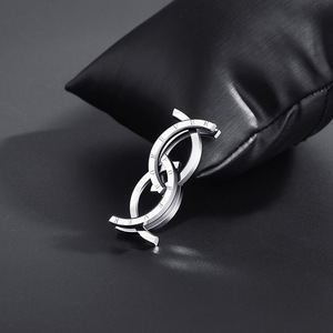 Collana con Anello a Forma di Bocca di Pesce in Acciaio Inossidabile alla Moda, Accessori di Gioielleria per Uomo - Product Image 2