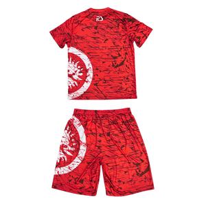 طقم مصارعة رجالي محبوك مخصص تي شيرت + شورت كامل بالتصعيد 2 طقم دولي - Product Image 2