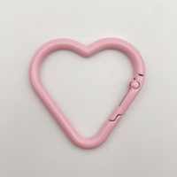Breloques en alliage en forme de cœur, étoile et os, 40 mm, colorées, avec anneaux à ressort, pour matériaux de bricolage, fabrication de porte-clés et de breloques de sac QYgift