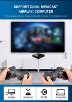 M8 Pro Mini Game TV Box Android 12 Jeux Double Système H313 64G 4k Smart Original Retro Console de Jeux Vidéo 2.4G Wilress Controller