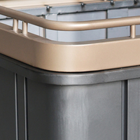 Jardinières carrées en acier galvanisé, durables, anti-corrosion, pour l'intérieur et l'extérieur, avec revêtement en poudre, pour la plantation à domicile