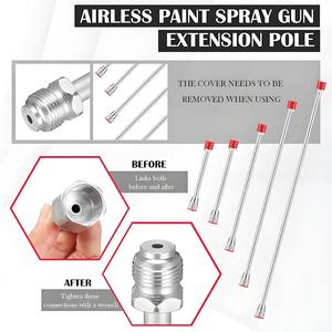 Pistola pulverizadora de pintura sin aire de acero inoxidable de alta presión con boquilla 517 y protector de boquilla, equipo de pulverización OEM, juego de herramientas - Product Image 6