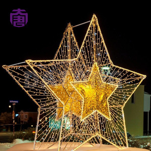 Christmas Star Lights Giant 3D LED Motif Sculpture for Shopping Mall Park Plaza and Holiday Display - Product Image 2