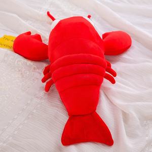 Özel peluş ıstakoz dolması hayvan yumuşak oyuncak kürk Huggable büyük gözler kırmızı istakoz peluş oyuncak dekor çocuklar için yetişkin - Product Image 4