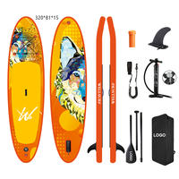 Fabrication de SUP en Chine, planche à pagaie gonflable de 11' (335 cm) avec impression intégrale, planche à pagaie personnalisée, planche à pagaie gonflable