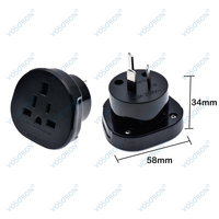 Adaptateur de prise secteur universel 3 broches AU/NZ, prise de voyage Nouvelle-Zélande/Australie, convertisseur de prise US/UK/EU vers AU/NZ