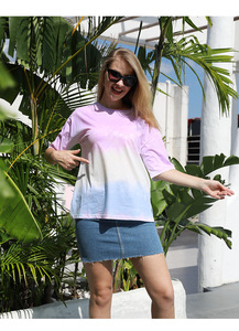 <span class=keywords><strong>T</strong></span>-shirts pour femmes Tie Dye avec changement de couleur sensible aux <span class=keywords><strong>UV</strong></span> personnalisés vierges en gros - Product Image 2