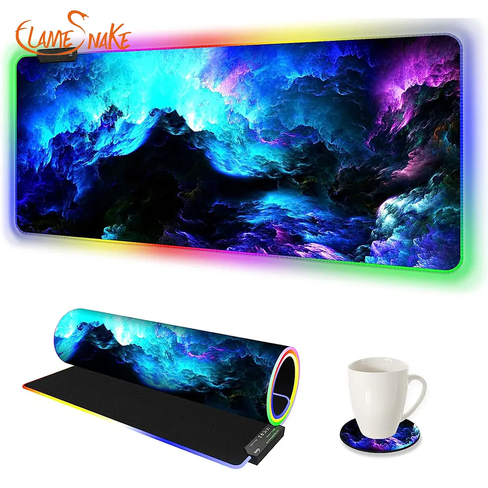 FLAME SNAKE Gaming Style XL Grande Personalizado Mouse Pad RGB Gaming Mouse Pad