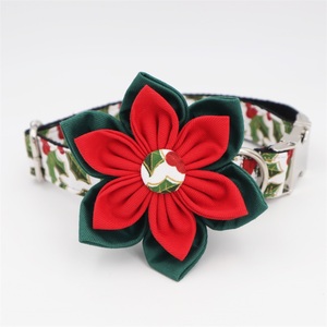 Collar de perro personalizado de Navidad con accesorio de flor floral - Product Image 4