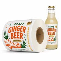 Étiquettes autocollantes personnalisées en vinyle résistant aux rayures UV pour bouteilles d'alcool, bière au gingembre, pots de sauce, huiles essentielles, soins corporels