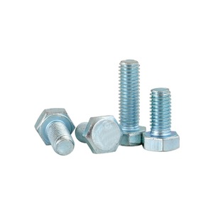 Hex Bolts M6 M8 M10 M12 M14 M16 M18 M20 M22 M24 M27 M30 M32 M34 M36 Galvanized Steel 4.8 Grade Custom Length - Product Image 1