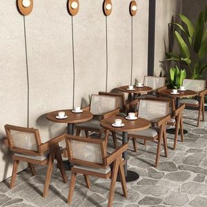 Conjuntos de Muebles de Comedor de Madera Maciza Modernos y Duraderos Personalizables, Sistema Modular de Bancos y Mesas para Diseños de Restaurantes Occidentales - Product Image 2