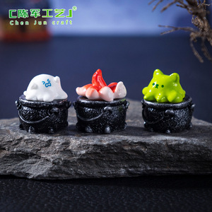 Adornos pequeños de Halloween de Weij, crucible de bruja, micropaisaje, artículos decorativos para bricolaje, mini resina - Product Image 4