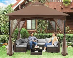 เต็นท์มีกระบังหลังคาสำหรับงานกลางแจ้ง,กระโจมพร้อมตาข่ายลานบ้านกันสาดที่กำบังสำหรับปิคนิคปาร์ตี้หลังบ้านเต็นท์สำหรับแค้มปิ้งงานแต่งงาน - Product Image 4