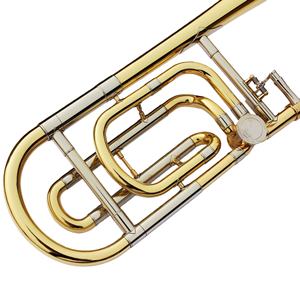 <span class=keywords><strong>Trombone</strong></span> ténor à transposition Bb/F <span class=keywords><strong>Trombone</strong></span> Laqué Or <span class=keywords><strong>Instrument</strong></span> à vent en laiton durable de haute qualité - Product Image 2