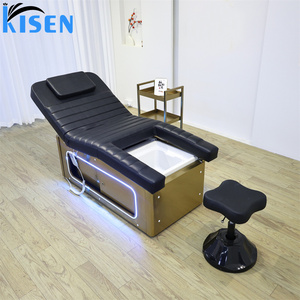 เก้าอี้นวดเท้าไฟฟ้าอเนกประสงค์ Kisen Luxury พร้อมไฟ LED อ่างแช่เท้า เตียงนวดหนัง PU ทันสมัย โต๊ะทำเล็บเท้าสำหรับร้านเสริมสวย - Product Image 5