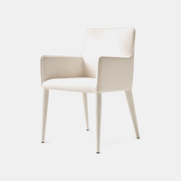 Ensemble de table à manger rectangulaire extensible de luxe discret et élégant avec pieds arqués raffinés, base en tréteau et fauteuils