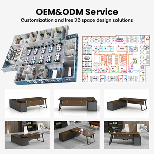 Nội thất văn phòng Bàn làm việc Thiết kế bàn làm việc Bàn làm việc dành cho CEO Giám đốc Công nghệ cao Bàn làm việc dành cho quản lý Bàn làm việc hình chữ L dành cho giám đốc - Product Image 2