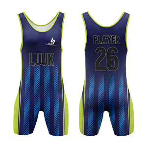 Latest Design Custom Wrestling <b>Singlet</b> Compression Fit Quick Dry Fabric Sublimation Print Multiple Colors Styles - Product Image 1