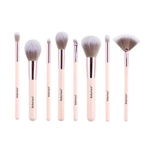Hobbyface — brosse de maquillage couleur rose, 8 pièces, manche en bois, logo personnalisé, <span class=keywords><strong>pinceaux</strong></span> cosmétiques, vente en gros - Product Image 2