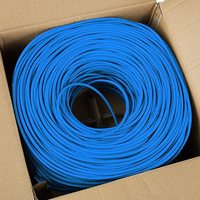 Kabel Ethernet LSZH 10gb Biru Putih Cat6A 23awg 28awg Hijau S/FTP SFTP 100m 305m Gulungan Harga Kabel Komunikasi