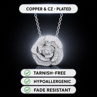 Ensemble de bijoux 3D CZ Rose pour femmes, collier, bague, boucles d'oreilles, bracelet, couleur argent, scintillant, élégant, délicat, cadeau d'anniversaire
