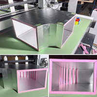 Machine de fabrication de conduits CNC professionnelle pour panneaux de fibres de verre PIR et panneaux de conduits isolés