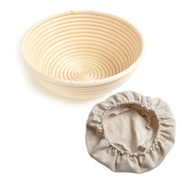 Lot de 3 paniers ovales en rotin 100 % naturel faits à la main pour la levée du pain au levain, écologiques, pour la cuisine domestique, compatibles four