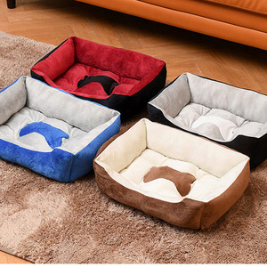 Lit pour animaux de compagnie en velours Oxford multicolores, lavable, vente en gros du fabricant - Product Image 3