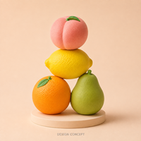 Balle anti-stress en mousse personnalisée en forme de fruits (orange, citron, pêche, poire) – Cadeau promotionnel de bureau