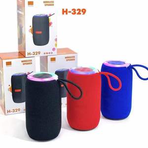 H-329 Altavoz Inalámbrico Mini Vertical Cilíndrico de Plástico de 8W con Puerto USB, LED RGB y Diseño de Correa Portátil para Música en el Coche - Product Image 3